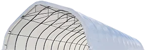 Heavy-duty single arch steel and fabric structure by Iron-Haven